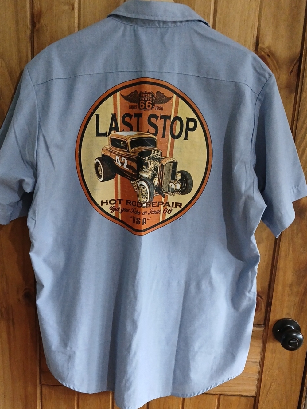 DSCP Mens Mechanic Work Shirt - Hot Rod Graphics - XL
